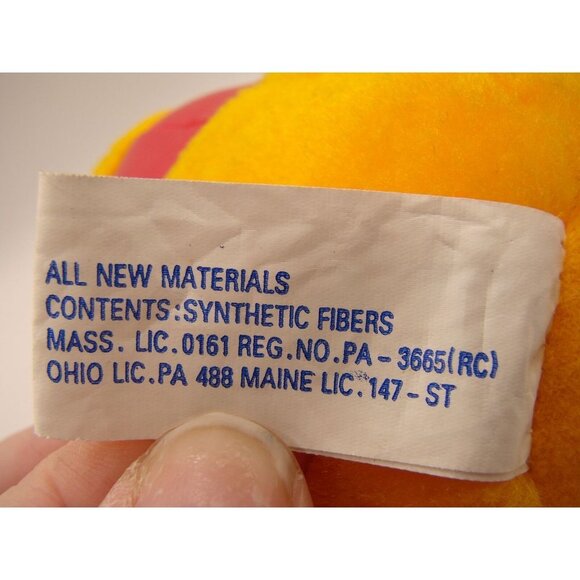 Vintage Nanco Yellow Honey Bear 1998 Honey Bee Red Vest Plush Animal Toy 7” - Picture 7 of 8